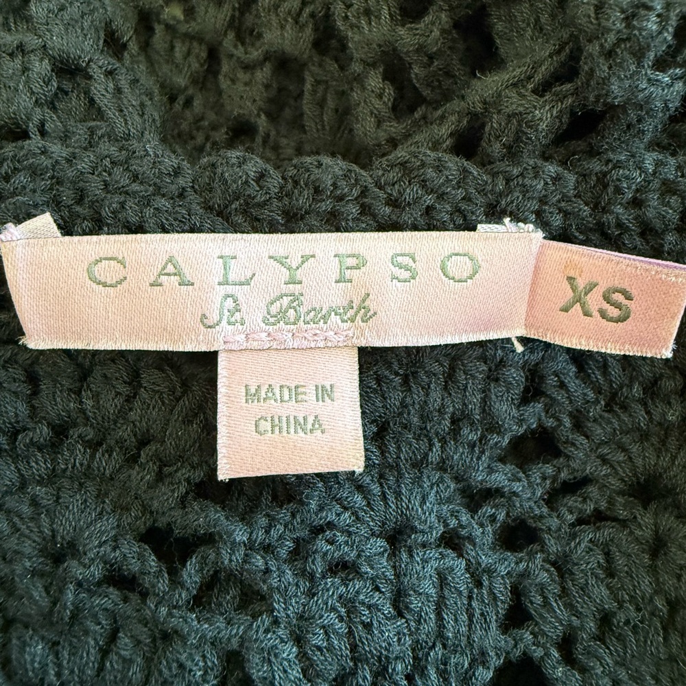 Calypso St. Barth Black Crochet Dress Sleeveless Scoop Neck - Picture 10 of 10